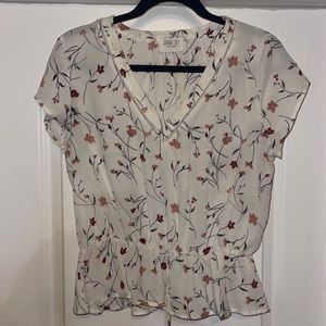 Size L Sheer Floral Blouse